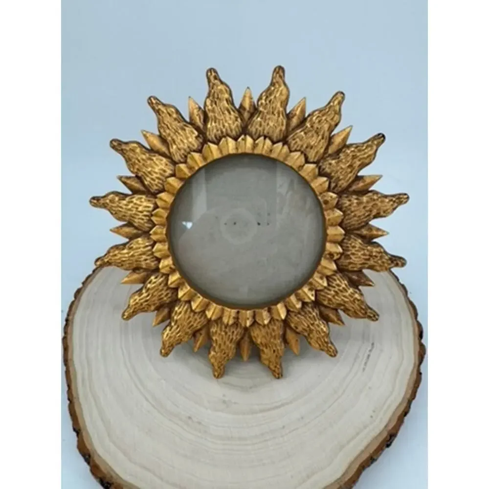Vintage Gold Sunburst Celestial Picture Frame 7